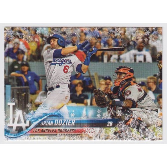 Topps Holiday Metallic Snowflake Brian Dozier #HMW173 Parallel Base Set MLB Dodgers Card Los Angeles Dodgers MLB Baseball Trading Card