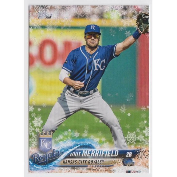 Topps Holiday Metallic Snowflake Whit Merrifield #HMW155 Parallel Base Set Royals Kansas City Royals MLB Baseball Trading Card