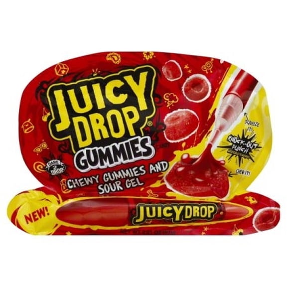 Topps Juicy Drop Gummies (Flavor Will Vary) (Pack of 6)