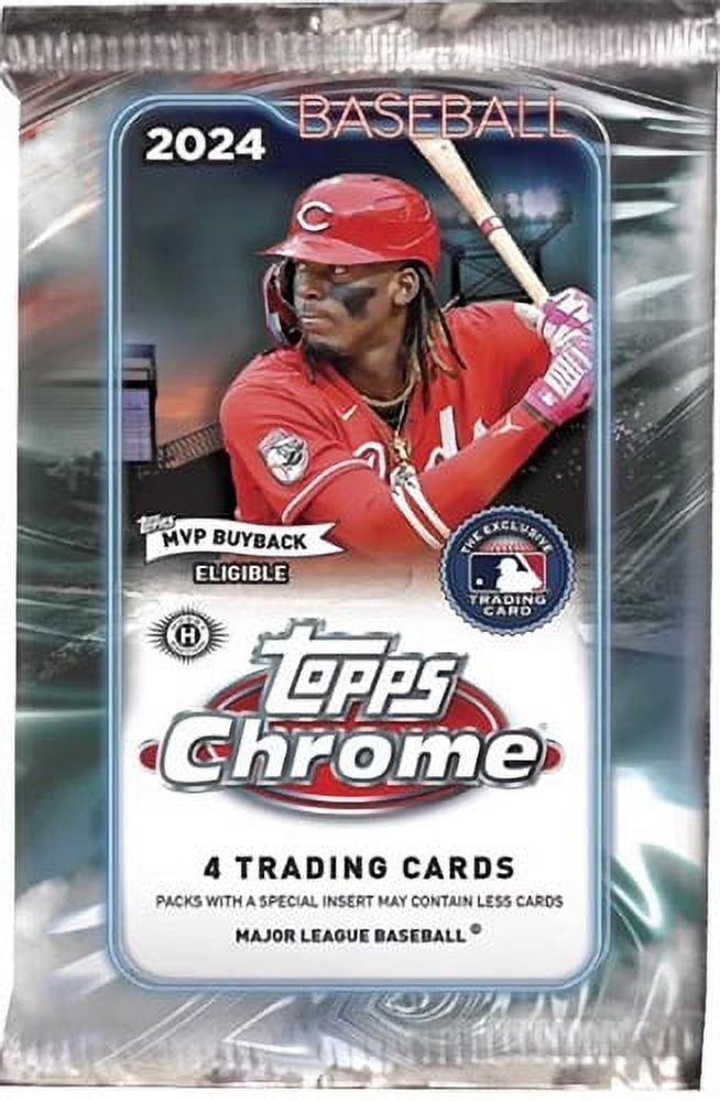 Topps Major League Baseball (MLB) Trading Cards 2024 Chrome - PACK (4 Cards)