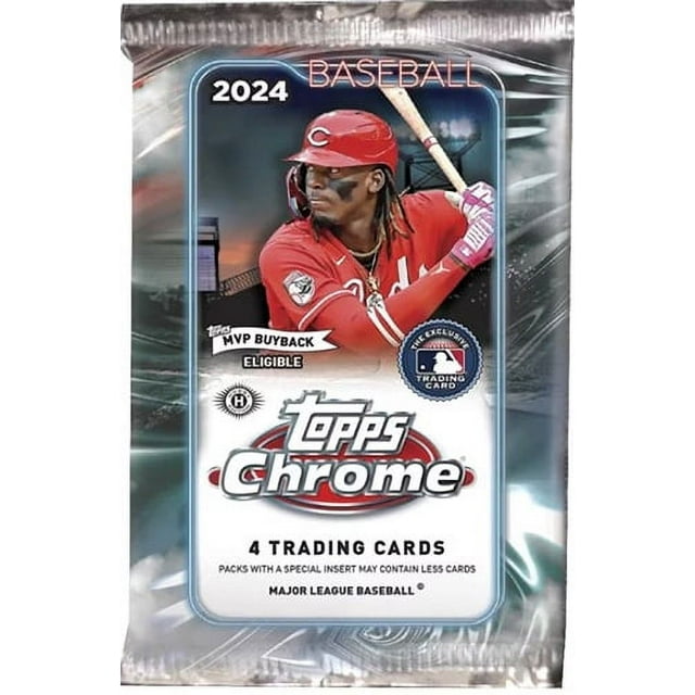 Topps Major League Baseball (MLB) Trading Cards 2024 Chrome PACK (4