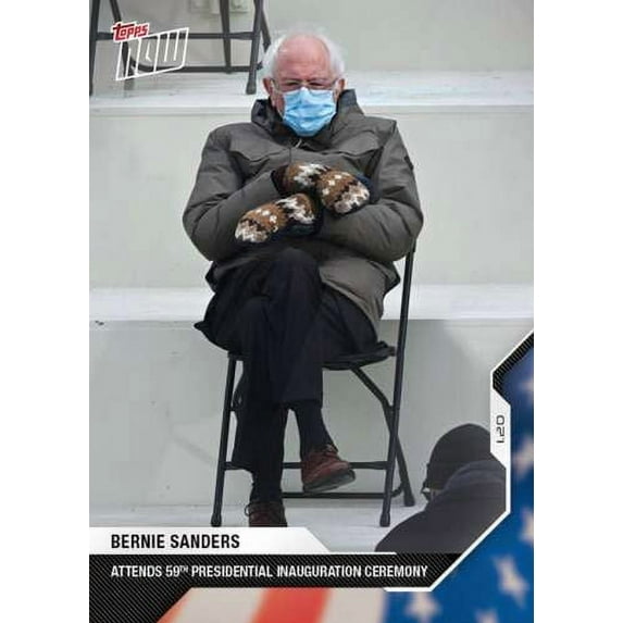 Topps NOW 2020 USA Election Bernie Sanders Trading Card (Attends 59th Inauguration Ceremony!) #21