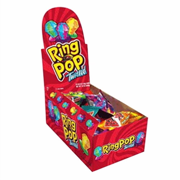 Topps Ring Pop Twisted Fruit Pop Candy - 24 Pieces/Pack, 3 Pack