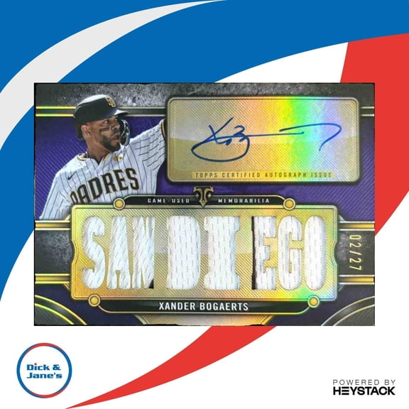 Topps Triple Threads Xander Bogaerts TTAR-XB5 Autograph Relics Amethyst Baseball Card