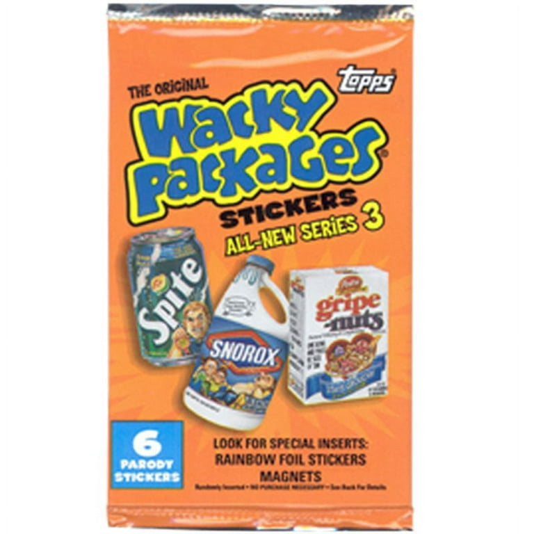 Topps Wacky Packages - Stickers All-New Series 3 - PACK (6 Parody