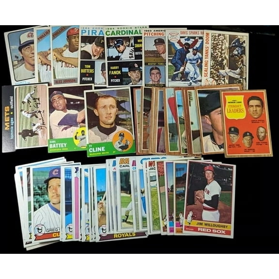 Topps original Vintage Baseball Card Collection of 20 Trading Cards from the 1960s and 1970s