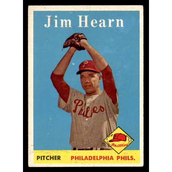 1958 Topps Jim Hearn #298 Philadelphia Phillies Baseball Card