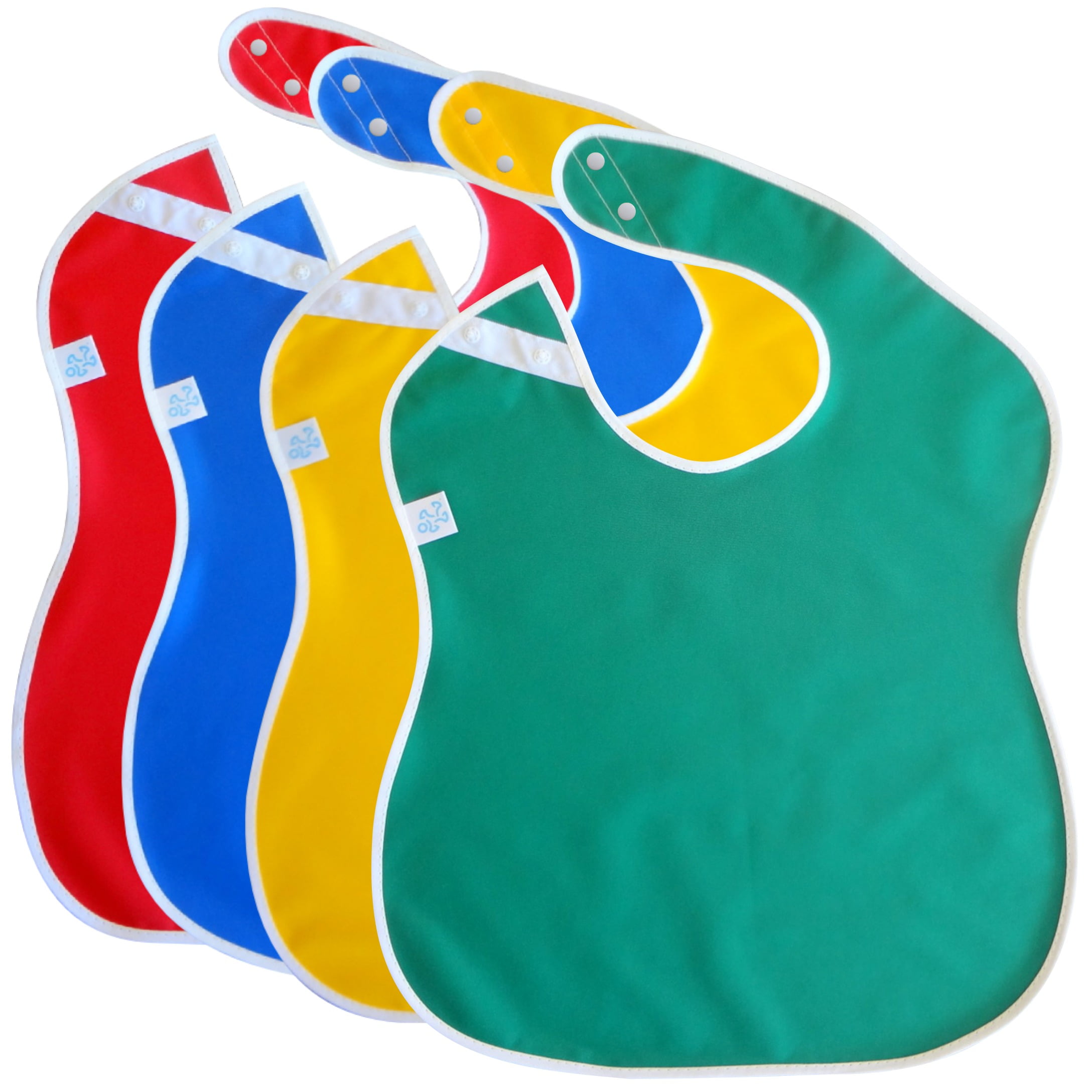 Toppy Toddler Large Waterproof Baby Bibs, Polyester Snap Button Feeding