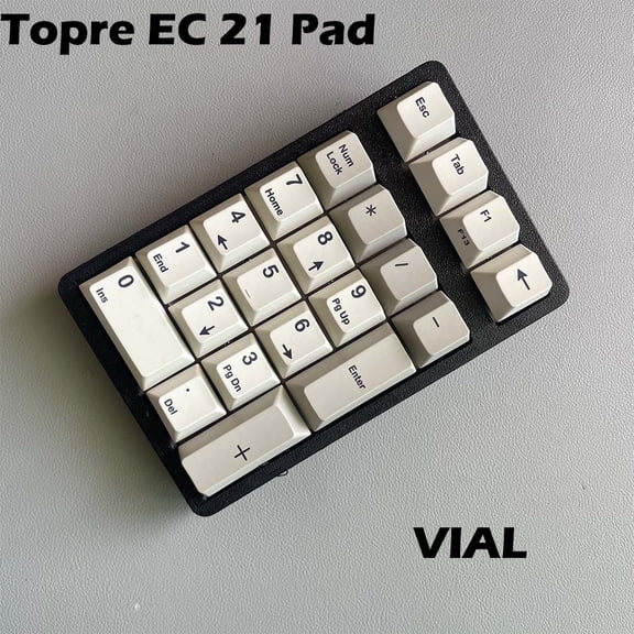 Topre Switch EC 21 Numeric Keypad Keyboard QMK 25g/35g/45g Presure Optional Vial Key-mapping supported
