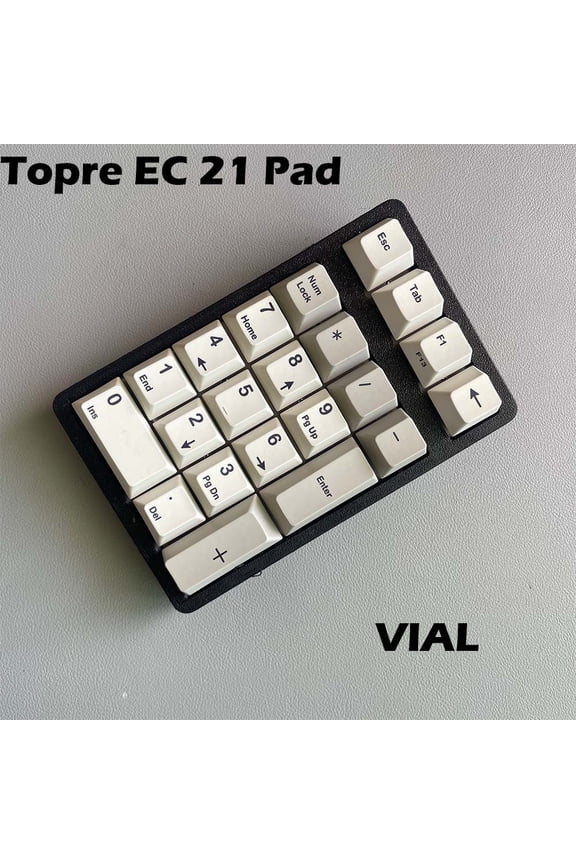Topre Switch EC 21 Numeric Keypad Keyboard QMK 25g/35g/45g Presure Optional Vial Key-mapping supported