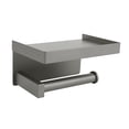 thumbnail image 1 of Toprema Toilet Paper Holder with Shelf Tissue Roll Hanger SUS304 Stainless Steel Rustproof Bathroom Hardware Screw Wall Mount or Self Adhesive - Gray, 1 of 7