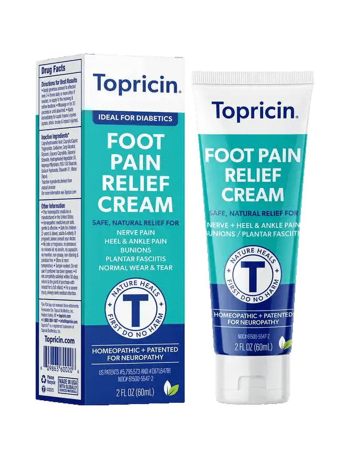 Topricin Foot Therapy Cream 2 oz (Pack of 2)
