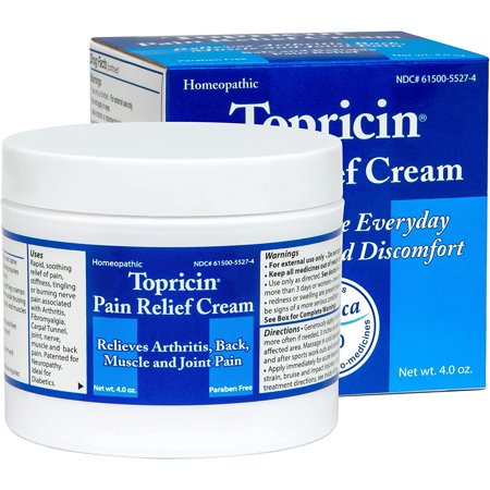 Topricin Pain Relief Cream (4 oz) Fast Acting Pain Relieving Rub