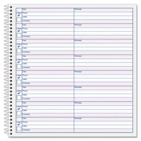 Tops 2-Sided Voice Message Log Book, 800 Messages, 8.5" x 8.25"