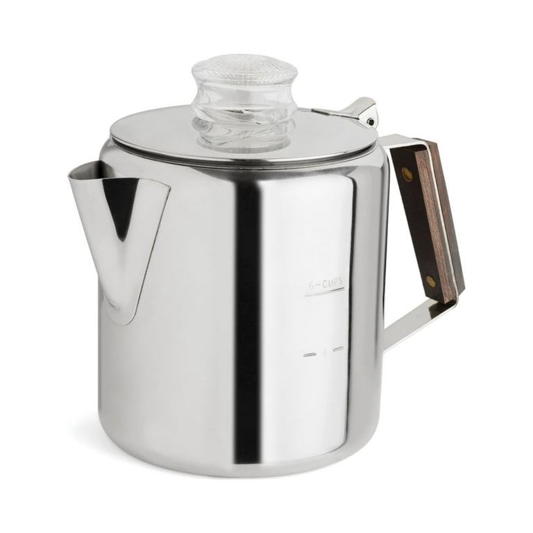 Glacier Stainless-Steel Percolator, Six-Cup