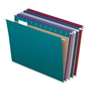 Tops Bus Fms 81667 Letter Size 1-5 Cut Tab Recycled Hanging File Folders, Assorted - Box of 25