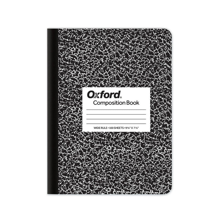 Marble Cover Composition Book, Wide/Legal Rule, Black Marble Cover, (100) 9.75 x 7.5 Sheets Marble Cover Composition Book, Wide/Legal Rule, Black Marble Cover, (100) 9.75 x 7.5 Sheets