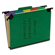 Tops Business Forms Hanging Style Personnel Folders, 1/3-cut Tabs, Center Position, Letter Size, Green