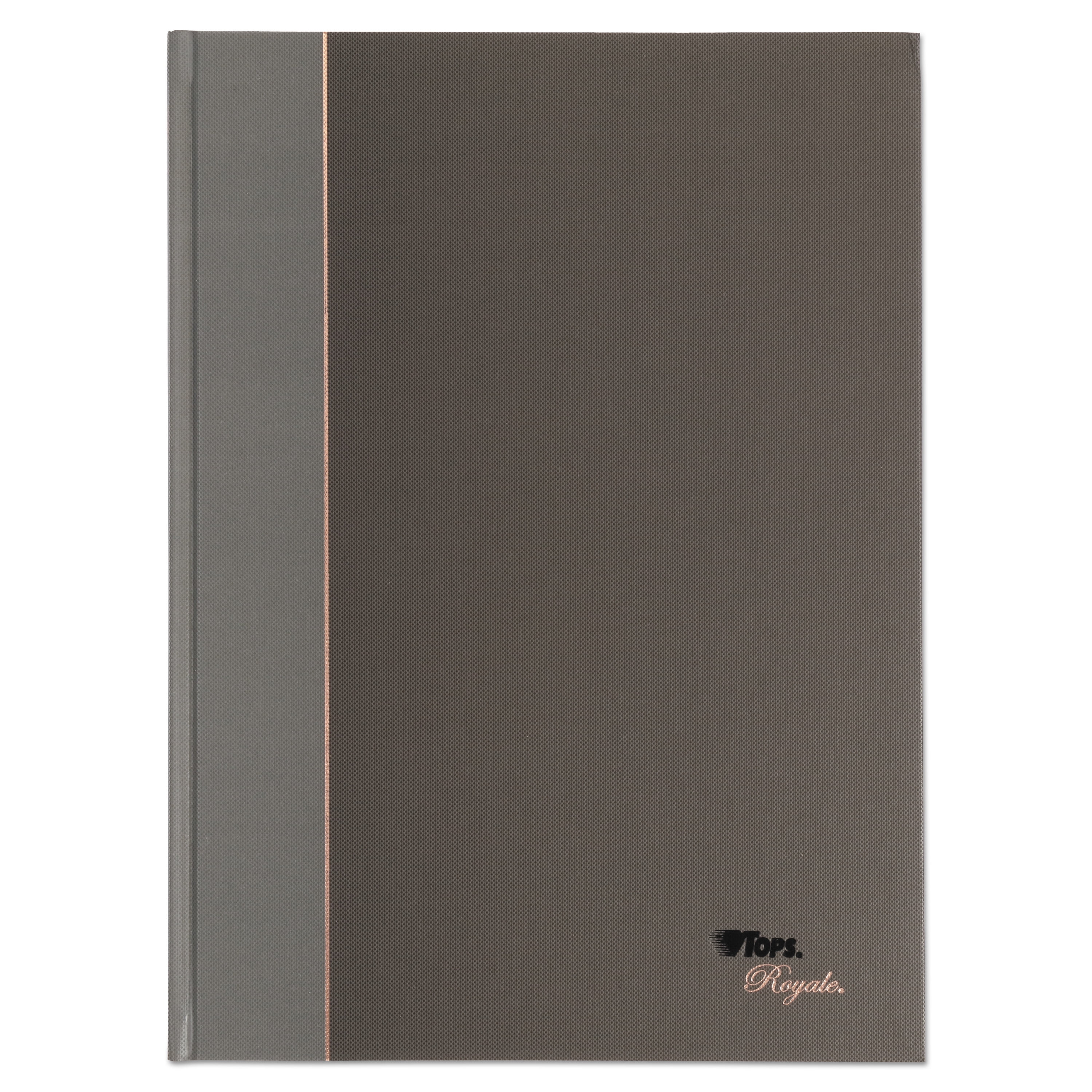 Tops Business Forms Royale Casebound Business Notebook, College, Black/gray, 11.75 X 8.25, 96 Sheets