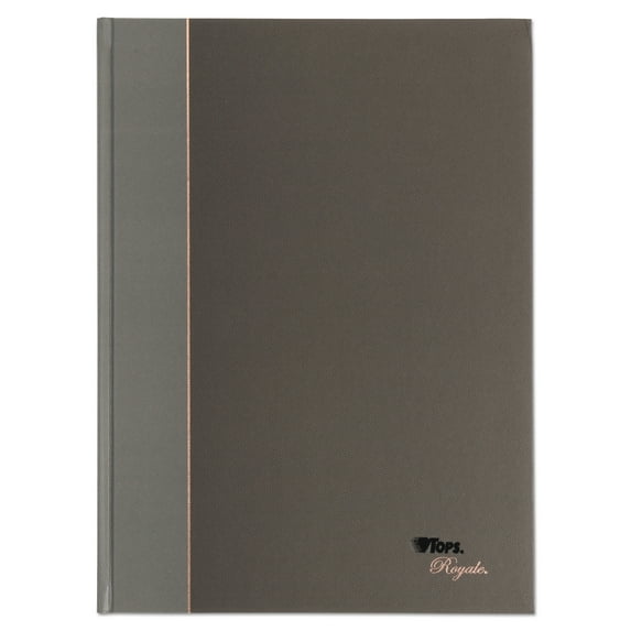 Tops Business Forms Royale Casebound Business Notebook, College, Black/gray, 11.75 X 8.25, 96 Sheets
