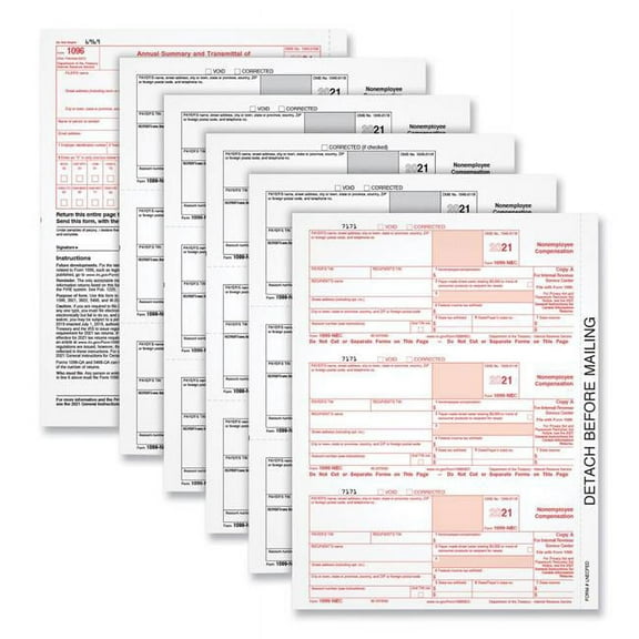 Tops Business Forms TOP22993NEC 8.5 x 11 in. Five Part Tax Form, White - Pack of 50