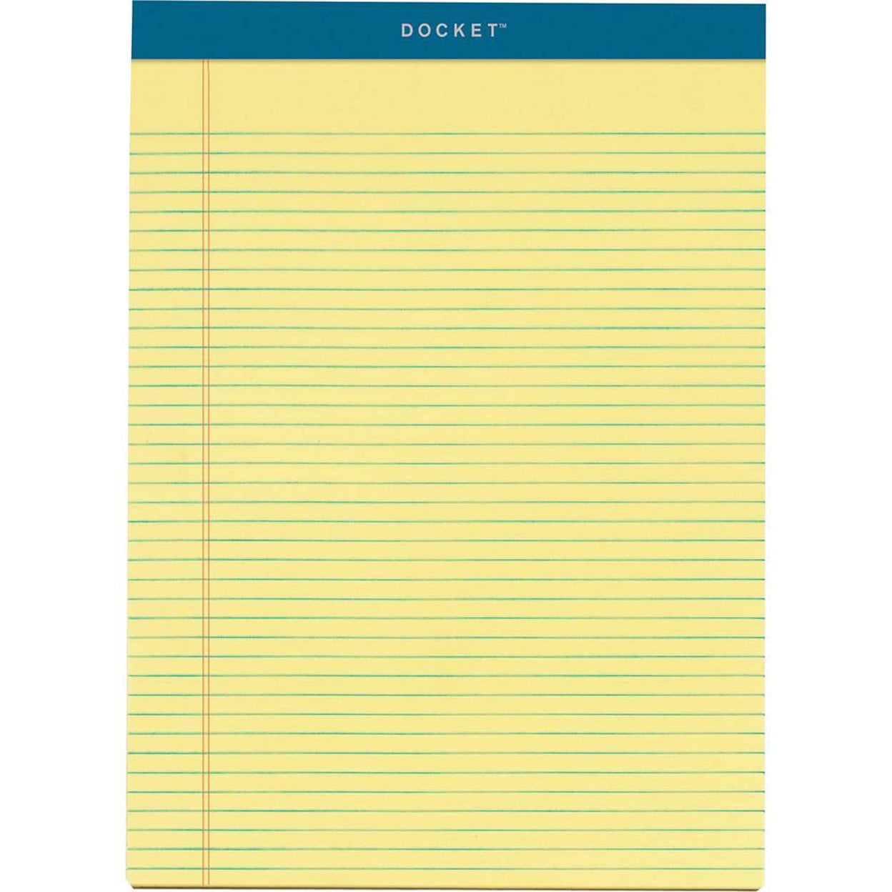 Tops Docket Ruled Pads, Narrow Rule, Canary, 6 - 100 Sheet Pads (TOP63376)