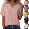 thumbnail image 1 of Tops For Women Loose Bat Sleeve Summer T Shirts Casual Plain Blouse Plus Size Tops S 4XL, 1 of 6