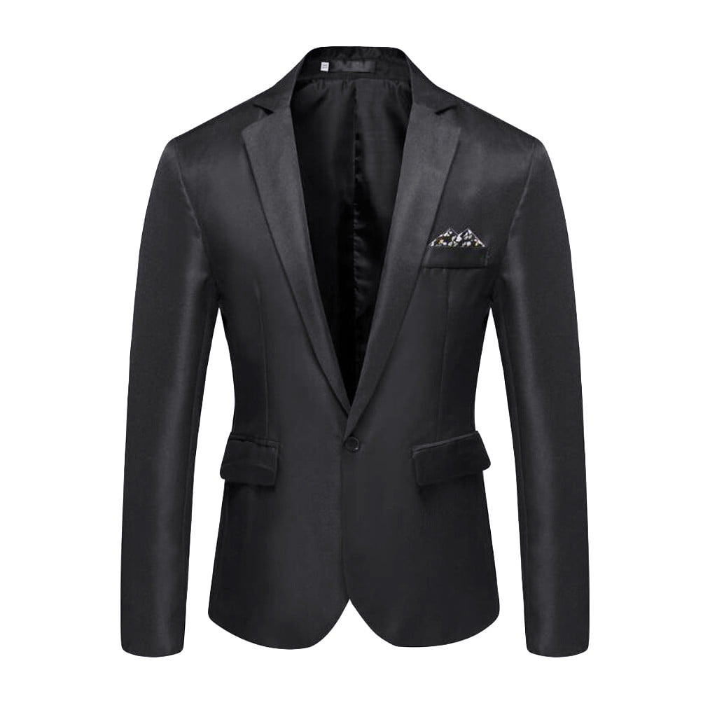 Tops For Women Men'S Stylish Casual Business Wedding Party Outwear Coat  Suit Tops Black M