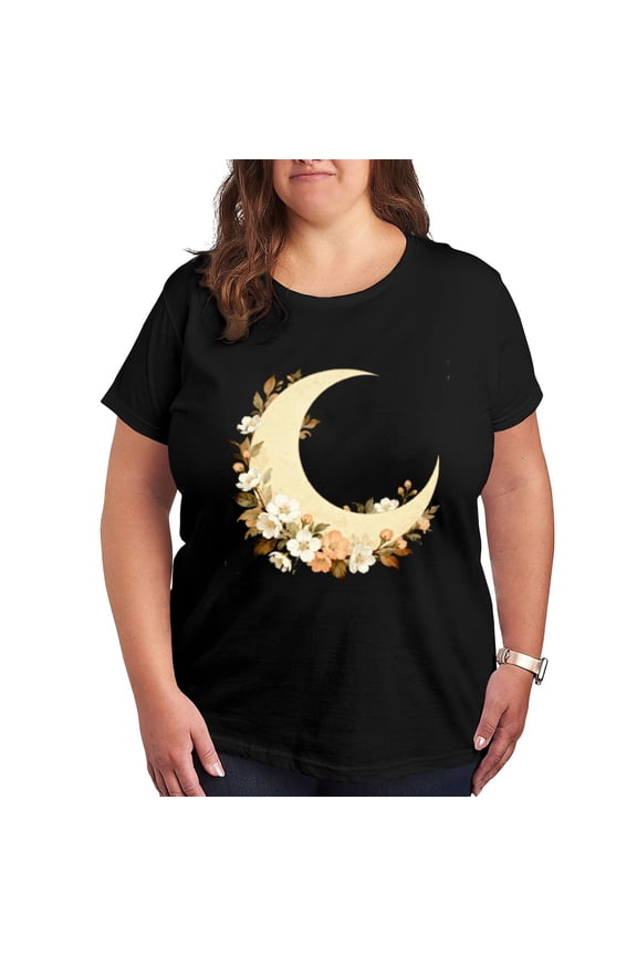 Tops For Women Moon Graphic Tshirts For Women Trendy Black Blouses For Women Plus Size Sexy T-Shirts For Women Graphic Tees Trendy