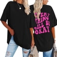 thumbnail image 1 of Tops For Women T-Shirts Oversized Back Print Short Sleeve Crewneck 2025 Fall Clothes, 1 of 6