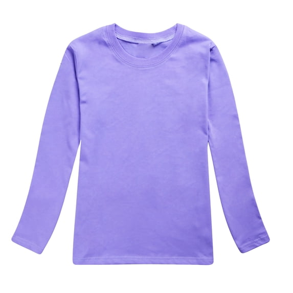 Tops Girls Spring Long Sleeve Solid Prints T Shirt Top 8-9 Years