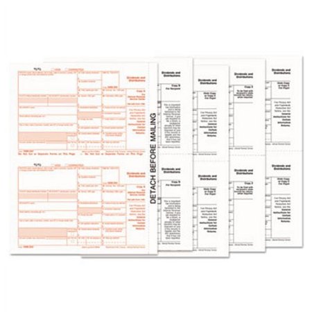 Tops IRS Approved Tax Form, 5 1/2 x 8, Four-Part Carbonless, 75 Forms