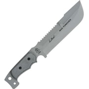 Tops M4X01 Punisher Fixed Blade Knife Gray Epoxy Sawback /Micarta Handle