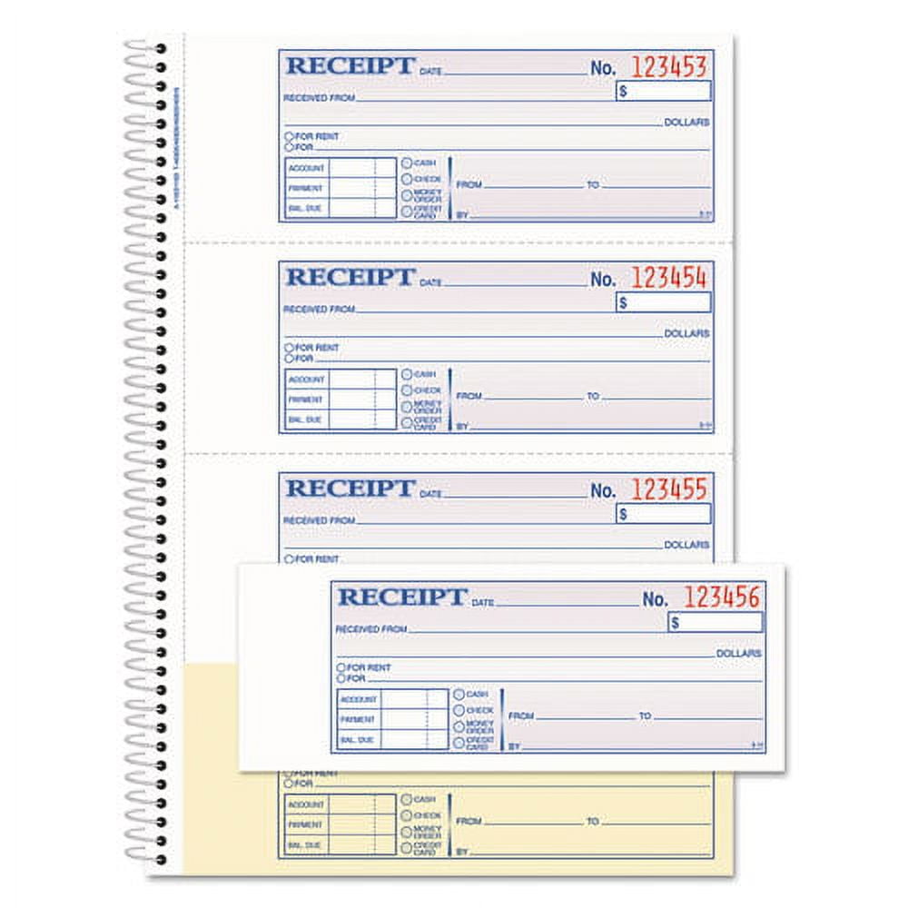 "Tops Money/rent Receipt Book, 7.13 X 2.75, Two-Part Carbon, 4/page, 200 Forms | Bundle of 2 Each"