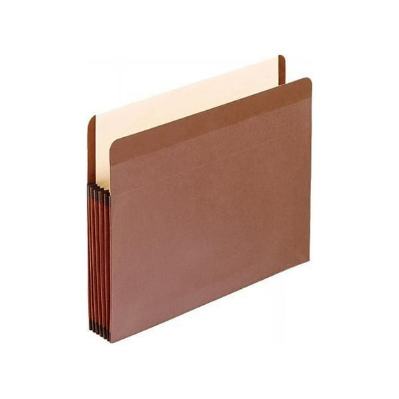 Tops Pendaflex 85545 5 1/4 Expansion File Straight Cut Red Fiber/Manila Letter 5/Box