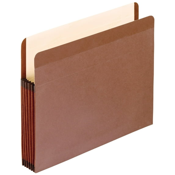 Tops Pendaflex 85565 5 1/4 Expansion File Straight Cut Red Fiber/Manila Legal 5/Box