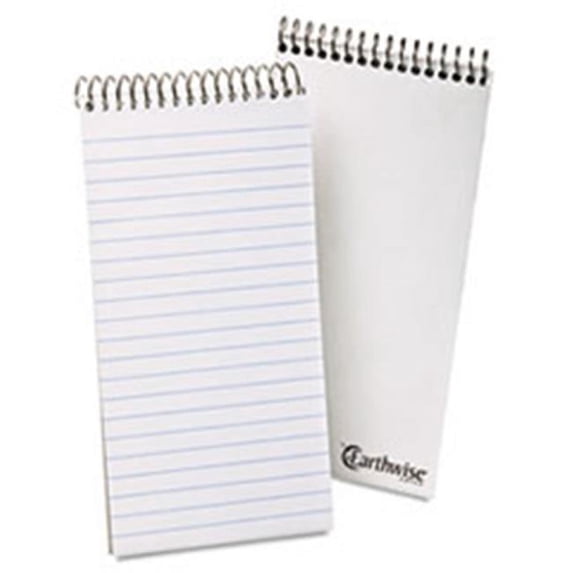 Tops Products 25280 Earthwise Recycled Reporters 4 x 8 Notebook, White - 70 Sheets