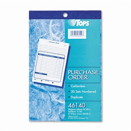 Tops Purchase Order 5-1/2 x 7-7/8 Carbonless Duplicate 50 Sets/Book