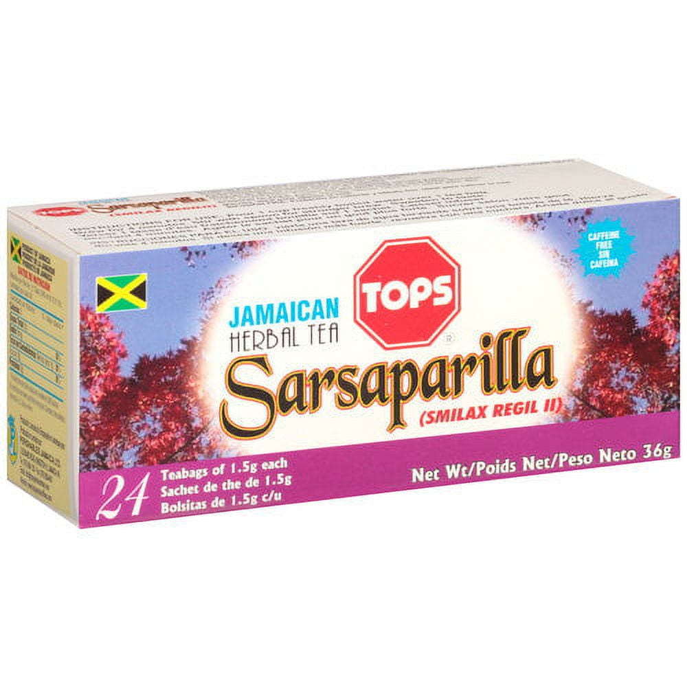 Tops Sarsaparilla Jamaican Herbal Tea Bags, 24 count, 36g