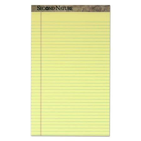 Tops Second Nature Recycled Pads 8 1/2 x 14 Canary 50 Sheets Dozen 74920