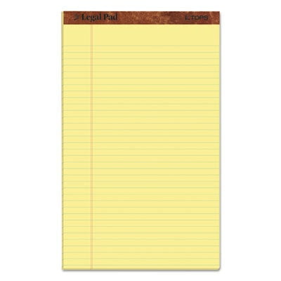 Perforated Writing Pads, Wide/Legal Rule, 50 Canary-Yellow 8.5 x 14 Sheets, Dozen Perforated Writing Pads, Wide/Legal Rule, 50 Canary-Yellow 8.5 x 14 Sheets, Dozen