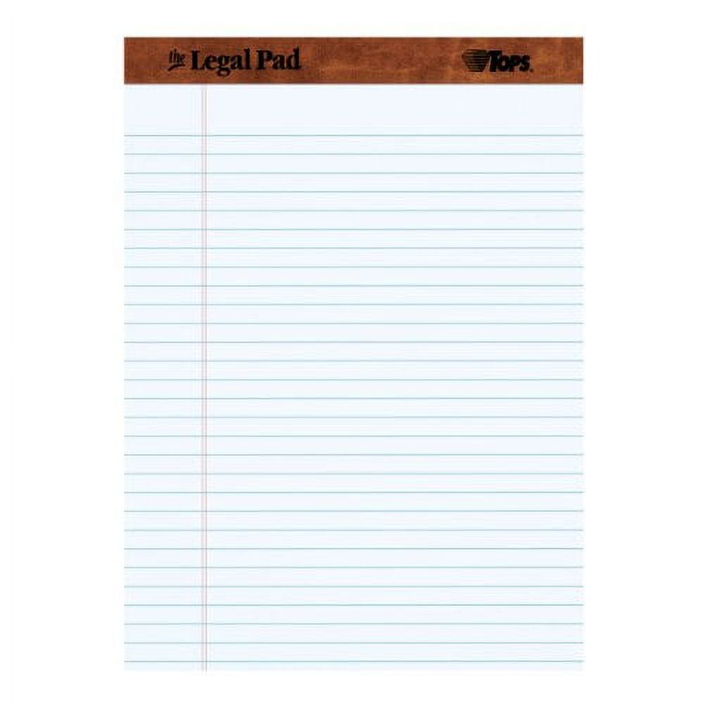 Wholesale CASE of 15 - Tops Ruled Top Perforated Legal Pads-Legal Pads,Wide-ruled,Top  Perf,8-1/2x11-3/4,50Sht,Canary : : Office Products