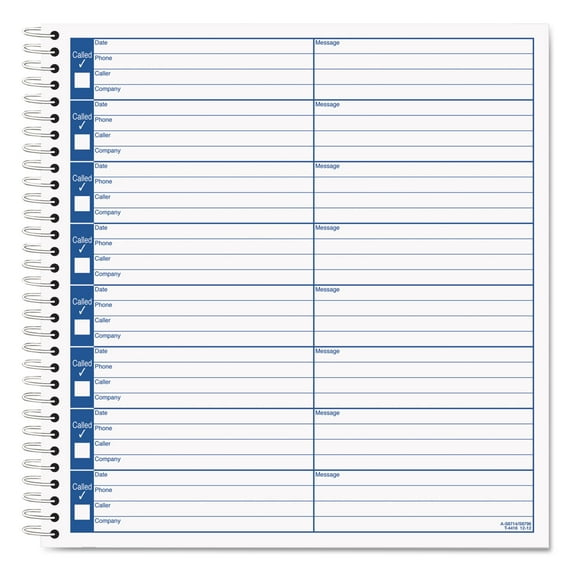 Tops Voice Message Log Books, 8 1/4 x 8 1/2, 800-Message Book (TOP4416)
