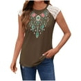 thumbnail image 1 of Tops For Women Summer Trendy Plus Size Tops For Women 4X Fitted Graphic Tshirts Shirts For Women Aesthetic Plus Size Blouses For Women Womens T Shirts Pack Loose Fit, 1 of 3