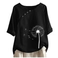 thumbnail image 1 of Tops For Women Summer Trendy Summer Tops For Women 2025 DressyTshirts Shirts For Women Graphic BohoLadies Tops And Blouses Short Sleeve YellowPlain T Shirts For Women, 1 of 6
