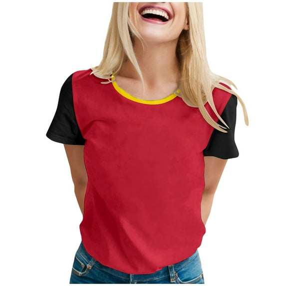Tops for Women Trendy Button up Blouse for Women Western Womens Shirt Athletic Set Dressy T Shirts Long Sleeve Blouses Blouses Pack Yoga N Light Weight Long Sleeve Shirts Womens Soft Tee N Red 2XL