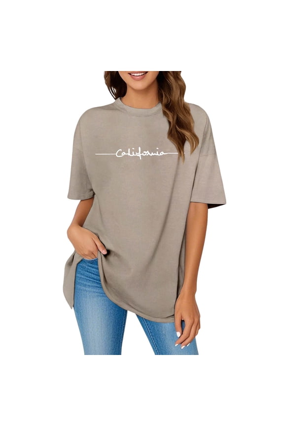 Tops for Women Trendy Designer T Shirts for Women Scrub Top plus Size Camisole Pack Extra Long T Shirts Long Sleeve Tunic Womens Tops Striped Sleeve Shirt Womens Raglan Shirt Teen Girls Khaki M