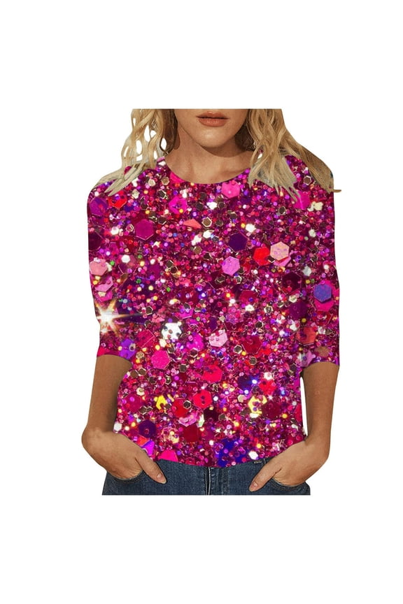 Tops for Women Trendy Fitted Tunic Extra Small Shirts Women Button Blouse for Shirt Loose 3x Womens plus Long Sleeve Womens Tops High Neck Extra Long Sleeve Shirts Ladies Oversized Solid Hot Pink L