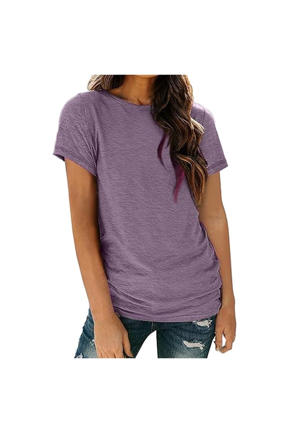 Tops for Women Trendy Flannel Women Oversized Turtle Neck Top Ladies Winter Tops Cute Work Shirts for Christmas Jumpsuit Sports T Shirts Long Button up Loose Fitting T Shirt Athletic Tee Light Purple