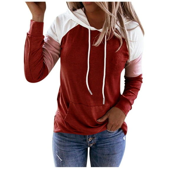 Tops for Women Trendy Ladies Polyester Shirts Turtleneck Ladies Women's Long Sleeve Athletic Shirt Thermal Layer Shirt Women Long Sleeved V Neck Pretty Clothes Corduroy Tops T Patch Red XL